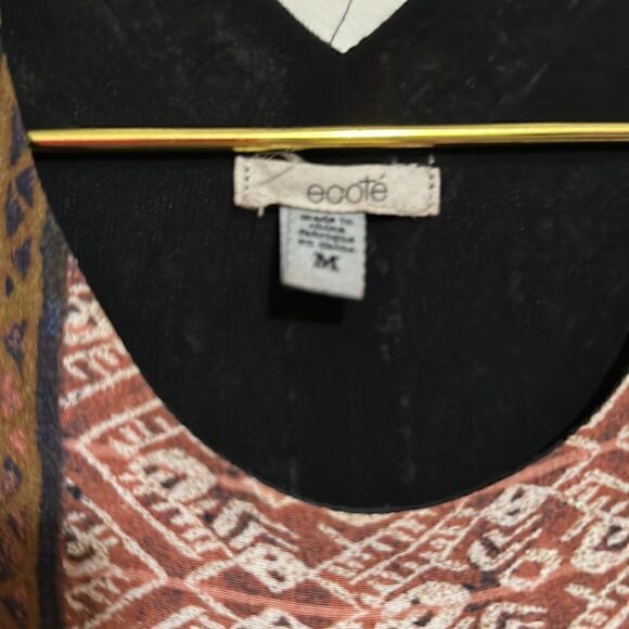 Urban Outfitters | Ecote Boho Tribal Print Sleeveless T Strap Back Maxi Dress M - Picture 6 of 8